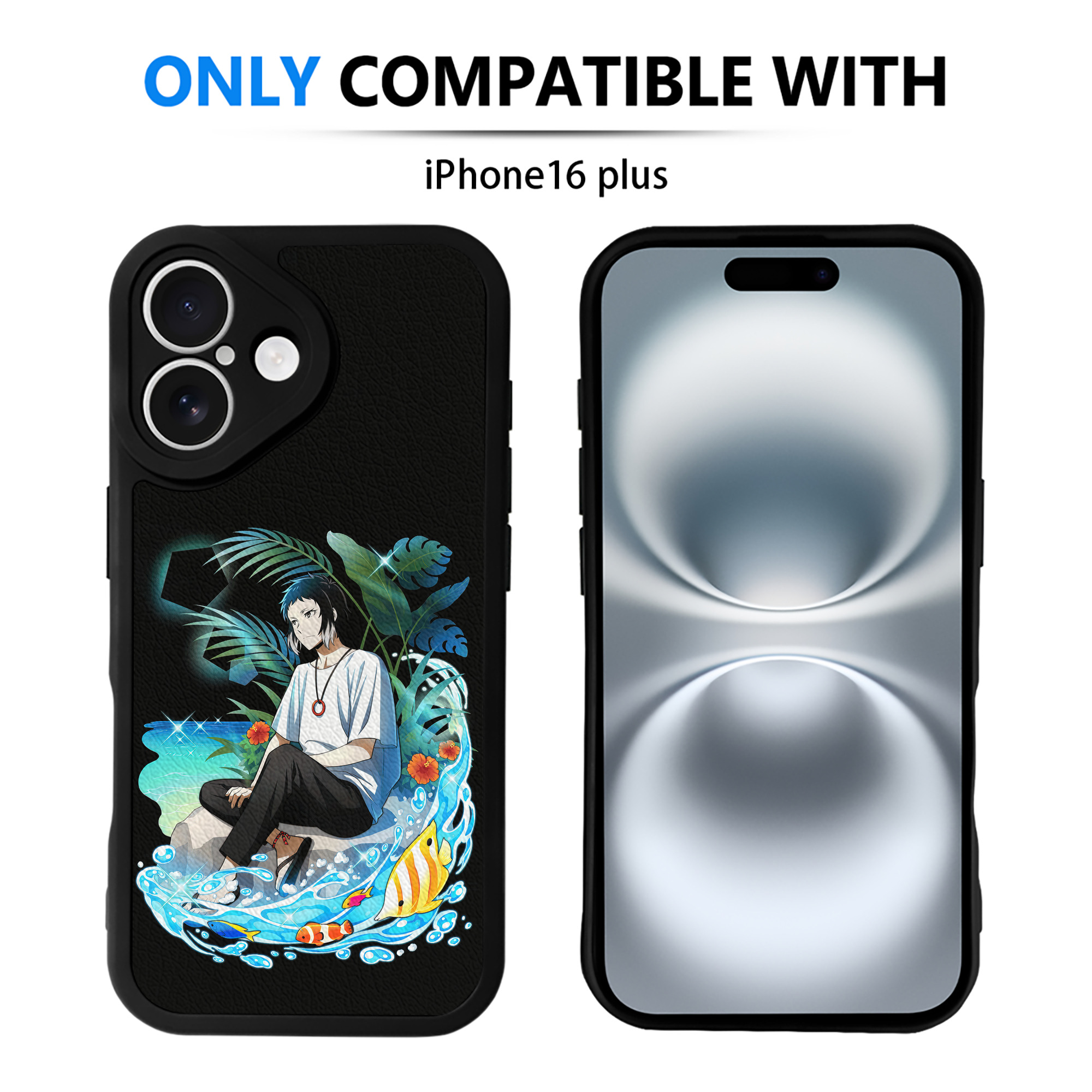 （画像用） 文豪ストレイドッグス Bungo Stray Dogs 【iPhone 16シリーズ対応】シリコンスマホケース（レザー調） 材質：シリコン